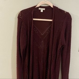 Womens maroon kimono